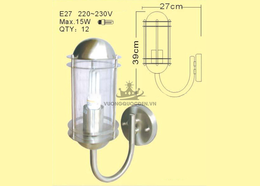 Đèn tường sân vườn ROL289-1